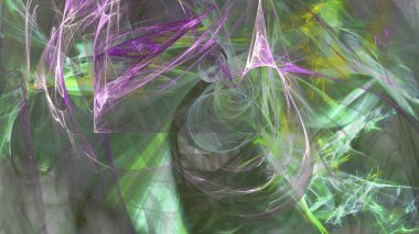 Fantezi kaotik renkli fraktal desen. Soyut Fraktal şekiller. 3D render resimde arka plan veya duvar kağıdı