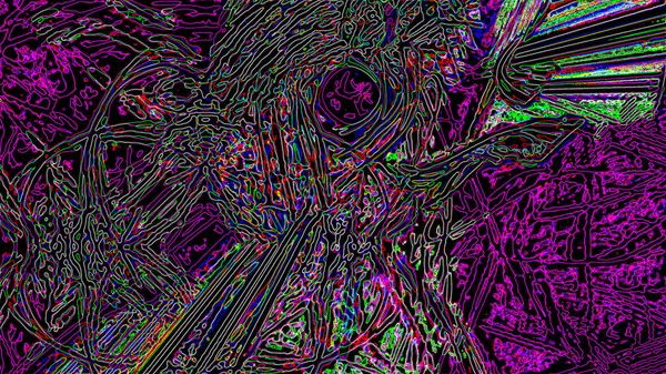 Fantasy kaotiska färgglada fraktal mönster. Abstrakta fractal former. 3D rendering illustration bakgrund eller tapeter — Stockfoto