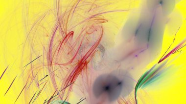 Fantezi kaotik renkli fraktal desen. Soyut Fraktal şekiller. 3D render resimde arka plan veya duvar kağıdı