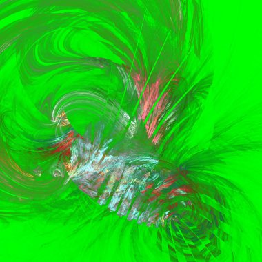 Fantezi kaotik renkli fraktal desen. Soyut Fraktal şekiller. 3D render resimde arka plan veya duvar kağıdı