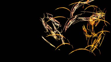 Fantezi kaotik renkli fraktal desen. Soyut Fraktal şekiller. 3D render resimde arka plan veya duvar kağıdı