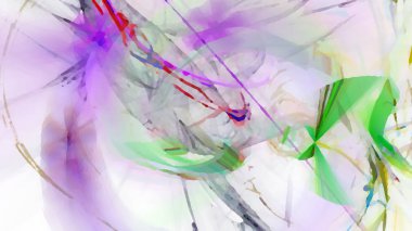 Fantezi kaotik renkli fraktal desen. Soyut Fraktal şekiller. 3D render resimde arka plan veya duvar kağıdı