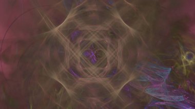 Fantezi kaotik renkli fraktal desen. Soyut Fraktal şekiller. 3D render resimde arka plan veya duvar kağıdı