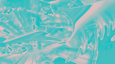 Fantezi kaotik renkli fraktal desen. Soyut Fraktal şekiller. 3D render resimde arka plan veya duvar kağıdı