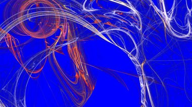 Fantezi kaotik renkli fraktal desen. Soyut Fraktal şekiller. 3D render resimde arka plan veya duvar kağıdı