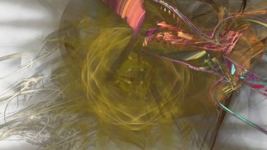 Fantezi kaotik renkli fraktal desen. Soyut Fraktal şekiller. 3D render resimde arka plan veya duvar kağıdı