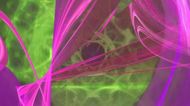 Fantezi kaotik renkli fraktal desen. Soyut Fraktal şekiller. 3D render resimde arka plan veya duvar kağıdı