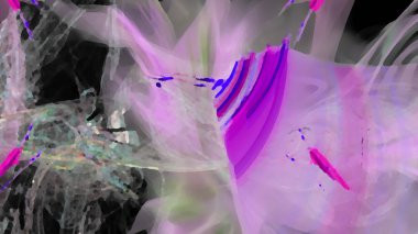 Fantezi kaotik renkli fraktal desen. Soyut Fraktal şekiller. 3D render resimde arka plan veya duvar kağıdı