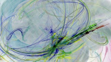 Fantezi kaotik renkli fraktal desen. Soyut Fraktal şekiller. 3D render resimde arka plan veya duvar kağıdı