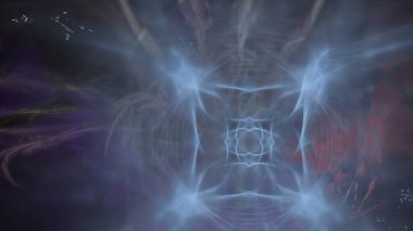 Fantezi kaotik renkli fraktal desen. Soyut Fraktal şekiller. 3D render resimde arka plan veya duvar kağıdı