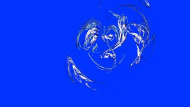 Fantezi kaotik renkli fraktal desen. Soyut Fraktal şekiller. 3D render resimde arka plan veya duvar kağıdı