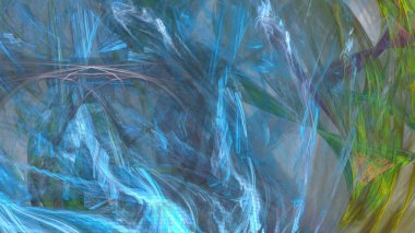 Fantezi kaotik renkli fraktal desen. Soyut Fraktal şekiller. 3D render resimde arka plan veya duvar kağıdı