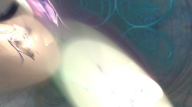 Fantezi kaotik renkli fraktal desen. Soyut Fraktal şekiller. 3D render resimde arka plan veya duvar kağıdı