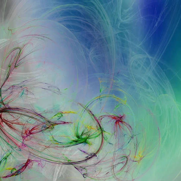 Fantezi kaotik renkli fraktal desen. Soyut Fraktal şekiller. 3D render resimde arka plan veya duvar kağıdı