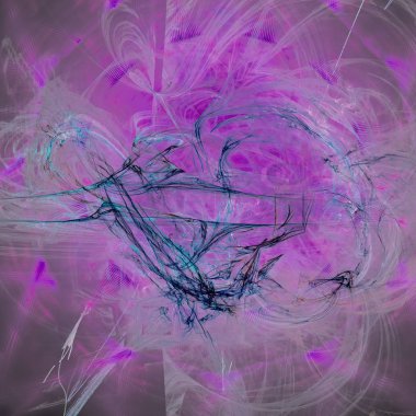 Fantezi kaotik renkli fraktal desen. Soyut Fraktal şekiller. 3D render resimde arka plan veya duvar kağıdı