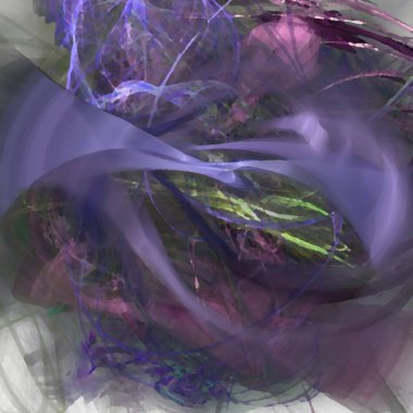 Fantezi kaotik renkli fraktal desen. Soyut Fraktal şekiller. 3D render resimde arka plan veya duvar kağıdı