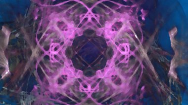Fantezi kaotik renkli fraktal desen. Soyut Fraktal şekiller. 3D render resimde arka plan veya duvar kağıdı