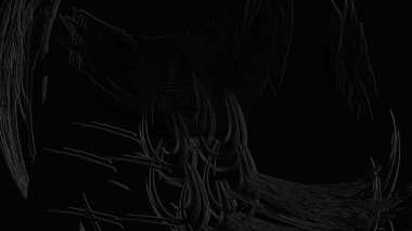 Fantezi kaotik renkli fraktal desen. Soyut Fraktal şekiller. 3D render resimde arka plan veya duvar kağıdı