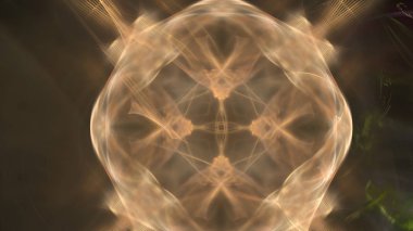 Fantezi kaotik renkli fraktal desen. Soyut Fraktal şekiller. 3D render resimde arka plan veya duvar kağıdı