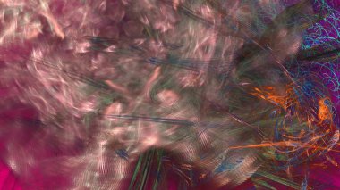 Fantezi kaotik renkli fraktal desen. Soyut Fraktal şekiller. 3D render resimde arka plan veya duvar kağıdı