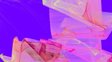 Fantezi kaotik renkli fraktal desen. Soyut Fraktal şekiller. 3D render resimde arka plan veya duvar kağıdı