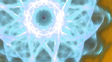 Fantezi kaotik renkli fraktal desen. Soyut Fraktal şekiller. 3D render resimde arka plan veya duvar kağıdı