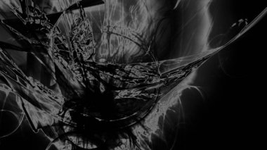 Fantezi kaotik renkli fraktal desen. Soyut Fraktal şekiller. 3D render resimde arka plan veya duvar kağıdı