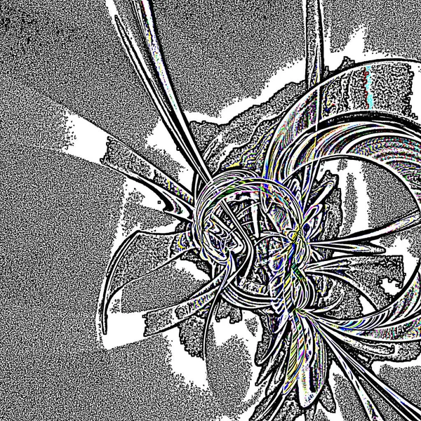 Fantasie chaotische kleurrijke fractale patroon. Abstracte fractale vormen. 3D rendering afbeelding achtergrond of behang — Stockfoto