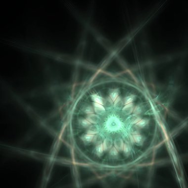 Fantezi kaotik renkli fraktal desen. Soyut Fraktal şekiller. 3D render resimde arka plan veya duvar kağıdı