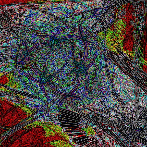 Fantasie chaotische kleurrijke fractale patroon. Abstracte fractale vormen. 3D rendering afbeelding achtergrond of behang — Stockfoto