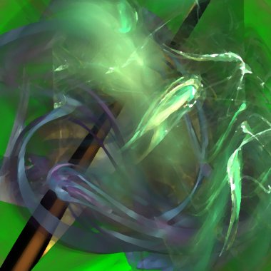 Fantezi kaotik renkli fraktal desen. Soyut Fraktal şekiller. 3D render resimde arka plan veya duvar kağıdı