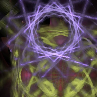 Fantezi kaotik renkli fraktal desen. Soyut Fraktal şekiller. 3D render resimde arka plan veya duvar kağıdı