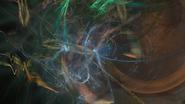 Fantezi kaotik renkli fraktal desen. Soyut Fraktal şekiller. 3D render resimde arka plan veya duvar kağıdı