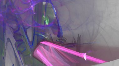 Fantezi kaotik renkli fraktal desen. Soyut Fraktal şekiller. 3D render resimde arka plan veya duvar kağıdı