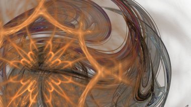 Fantezi kaotik renkli fraktal desen. Soyut Fraktal şekiller. 3D render resimde arka plan veya duvar kağıdı