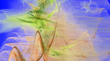 Fantezi kaotik renkli fraktal desen. Soyut Fraktal şekiller. 3D render resimde arka plan veya duvar kağıdı