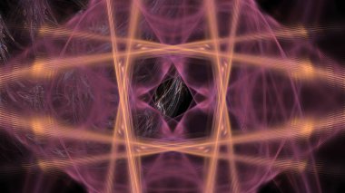 Fantezi kaotik renkli fraktal desen. Soyut Fraktal şekiller. 3D render resimde arka plan veya duvar kağıdı