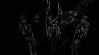 Fantezi kaotik renkli fraktal desen. Soyut Fraktal şekiller. 3D render resimde arka plan veya duvar kağıdı