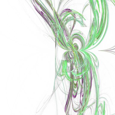 Fantezi kaotik renkli fraktal desen. Soyut Fraktal şekiller. 3D render resimde arka plan veya duvar kağıdı