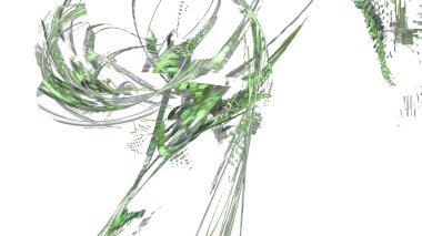 Fantezi kaotik renkli fraktal desen. Soyut Fraktal şekiller. 3D render resimde arka plan veya duvar kağıdı