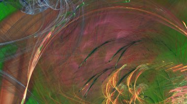 Fantezi kaotik renkli fraktal desen. Soyut Fraktal şekiller. 3D render resimde arka plan veya duvar kağıdı