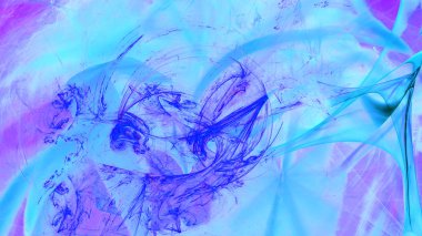 Fantezi kaotik renkli fraktal desen. Soyut Fraktal şekiller. 3D render resimde arka plan veya duvar kağıdı