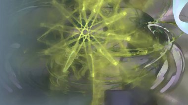 Fantezi kaotik renkli fraktal desen. Soyut Fraktal şekiller. 3D render resimde arka plan veya duvar kağıdı