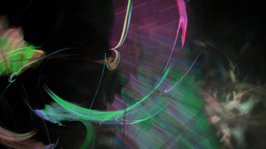 Fantezi kaotik renkli fraktal desen. Soyut Fraktal şekiller. 3D render resimde arka plan veya duvar kağıdı