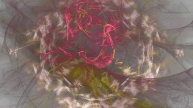 Fantezi kaotik renkli fraktal desen. Soyut Fraktal şekiller. 3D render resimde arka plan veya duvar kağıdı