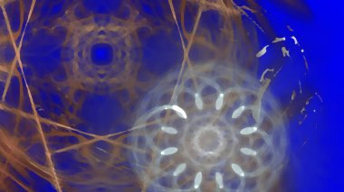 Fantezi kaotik renkli fraktal desen. Soyut Fraktal şekiller. 3D render resimde arka plan veya duvar kağıdı