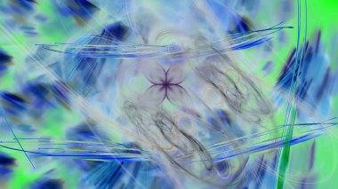 Fantezi kaotik renkli fraktal desen. Soyut Fraktal şekiller. 3D render resimde arka plan veya duvar kağıdı