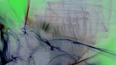 Fantezi kaotik renkli fraktal desen. Soyut Fraktal şekiller. 3D render resimde arka plan veya duvar kağıdı