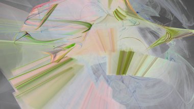 Fantezi kaotik renkli fraktal desen. Soyut Fraktal şekiller. 3D render resimde arka plan veya duvar kağıdı