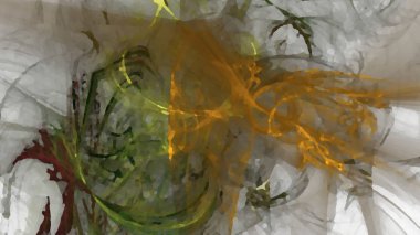 Fantezi kaotik renkli fraktal desen. Soyut Fraktal şekiller. 3D render resimde arka plan veya duvar kağıdı